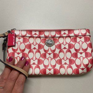 COACH Signature Coated Canvas Colorblock Wallet.